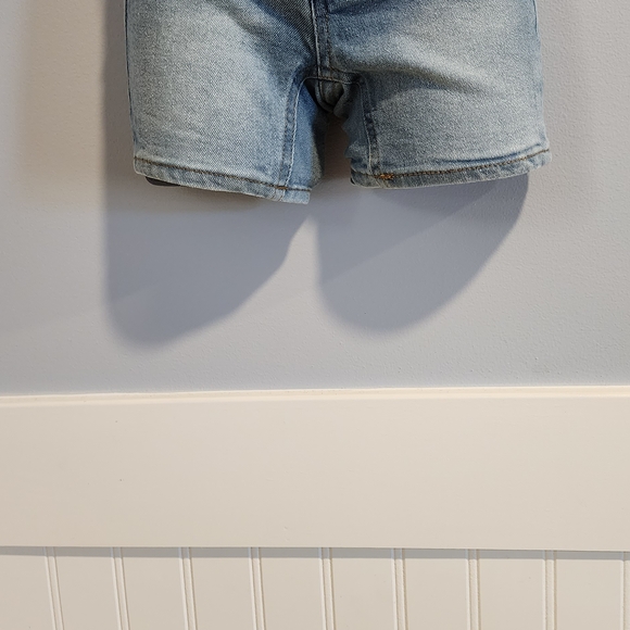 7 For All Mankind Kids Blue Denim Shorts - Picture 2 of 7